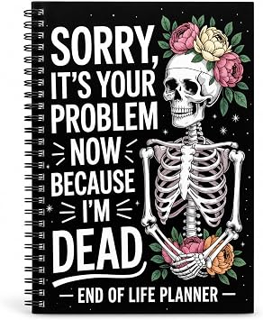 My Final Wishes Planner, End of Life Organiser Book, Death Note Book 8x11in