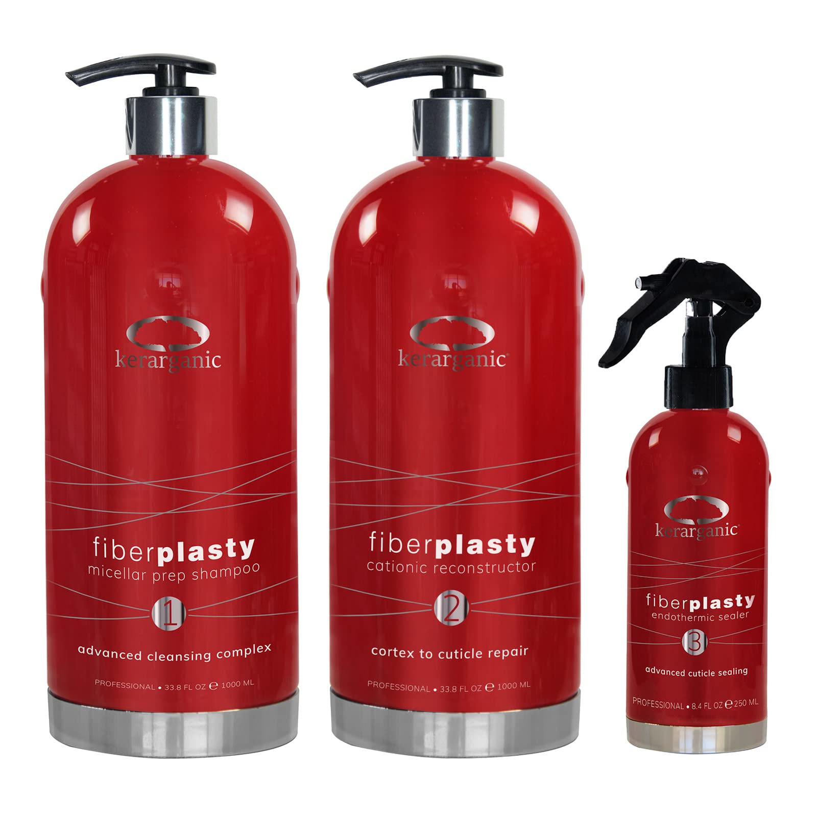 Fiberplasty Cationic Reconstructor Set = Step 1 + Step 2 + Step 3 (33.8oz/ 1000ml)