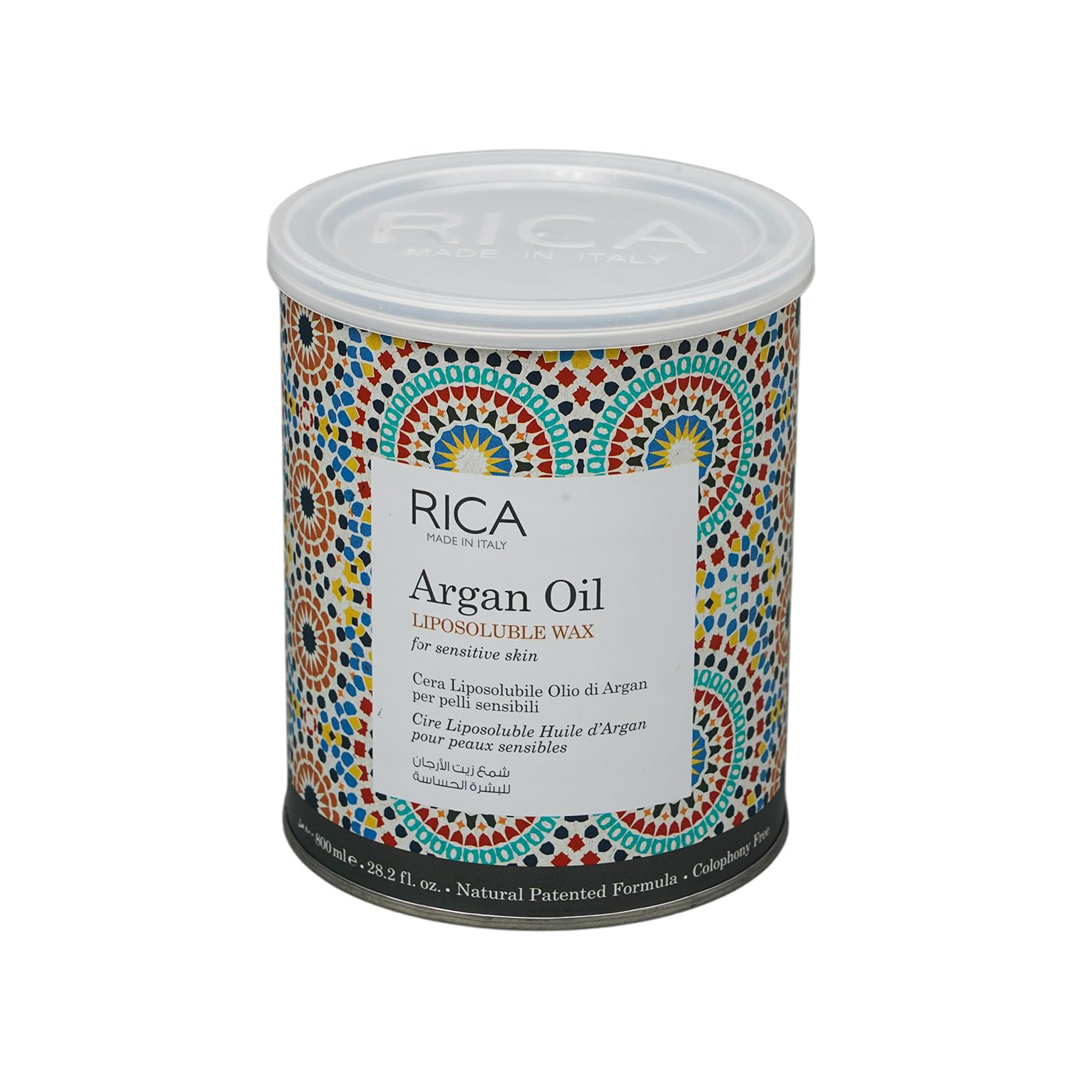 Rica Argan Liposoluble Painless Hair Removal Wax For Men & Women| Quick & Easy Tan Removal Waxing for Sensitive Skin| 800 ml, Pack of 1