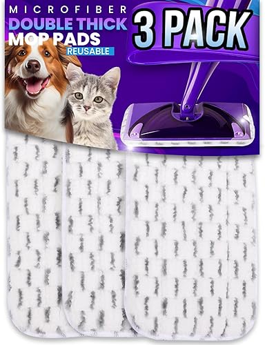 Miniatura 1 de 3 almohadillas reutilizables para trapeador de suelo compatibles con repuestos Swiffer Wet Jet, lavables a máquina, almohadillas húmedas de