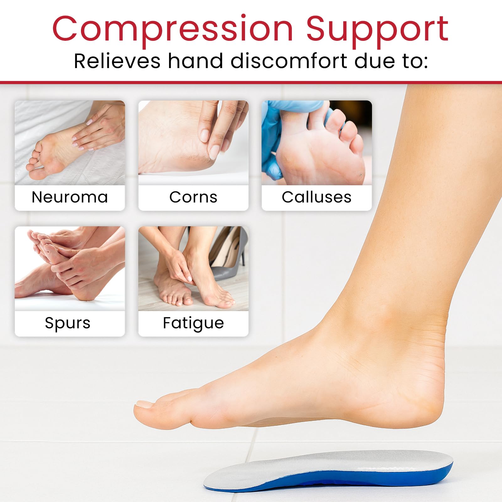 3/4 Plantillas de Gel de masaje por Envelop – Inserciones De Zapato Para Correr, senderismo, y más – mejor para hombres y mujeres longitud completa plantillas plantillas de gel – reducir el dolor de pie, US Men's (8 - 13), 1