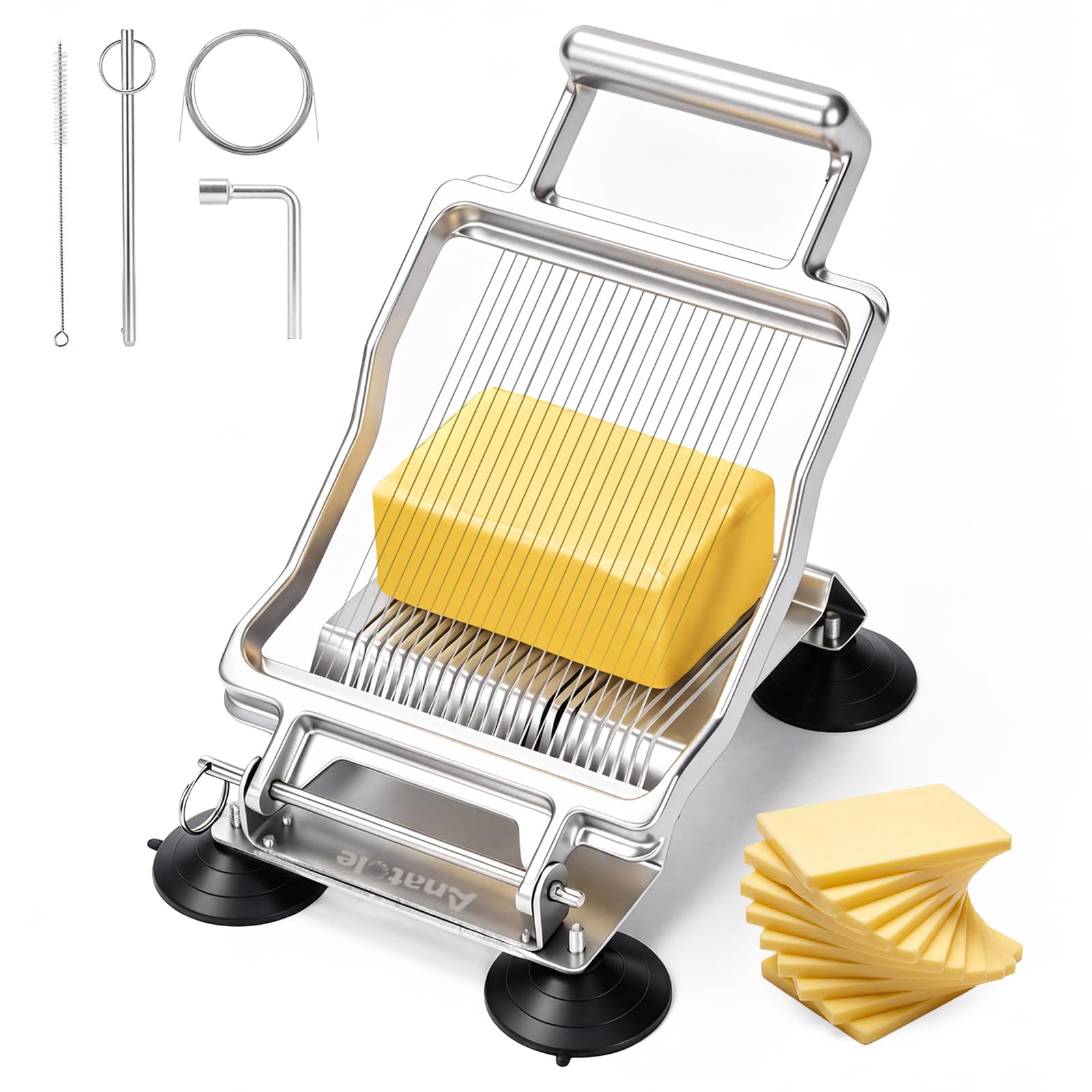 Anatole Affettatrice per Formaggi Professionale 0,5cm Piastra di Taglio