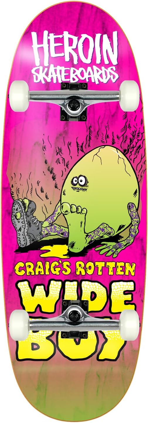 Heroin Skateboard Assembly Craig Questions Rotten Wide Boy (Assorted) Assorted 10.75" x 31.3" Complete