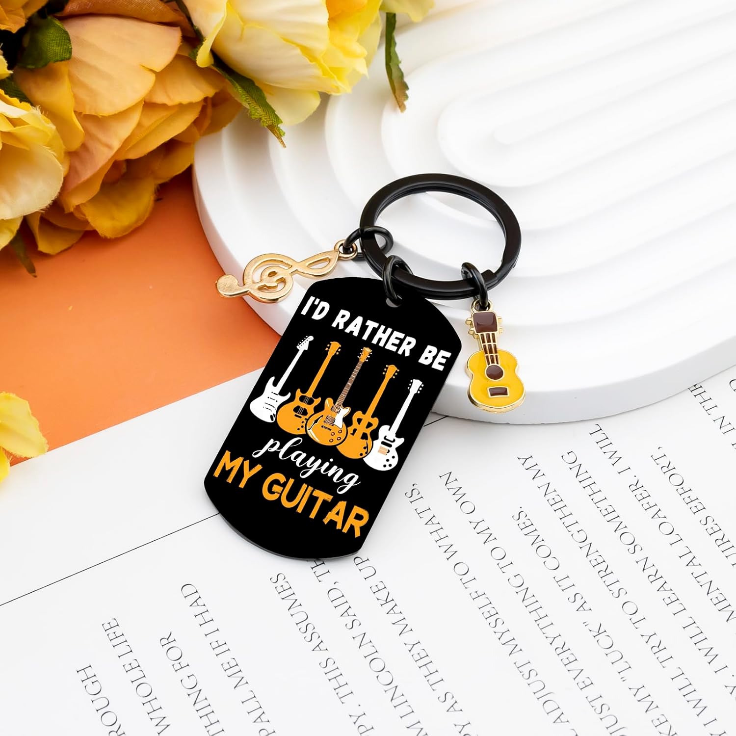 Guitar Keychain Gifts for Men Women Cool Gifts for Music Lovers Guitars Accessories Gift for Men Music Stuff Guitar Players Gift Ideas
