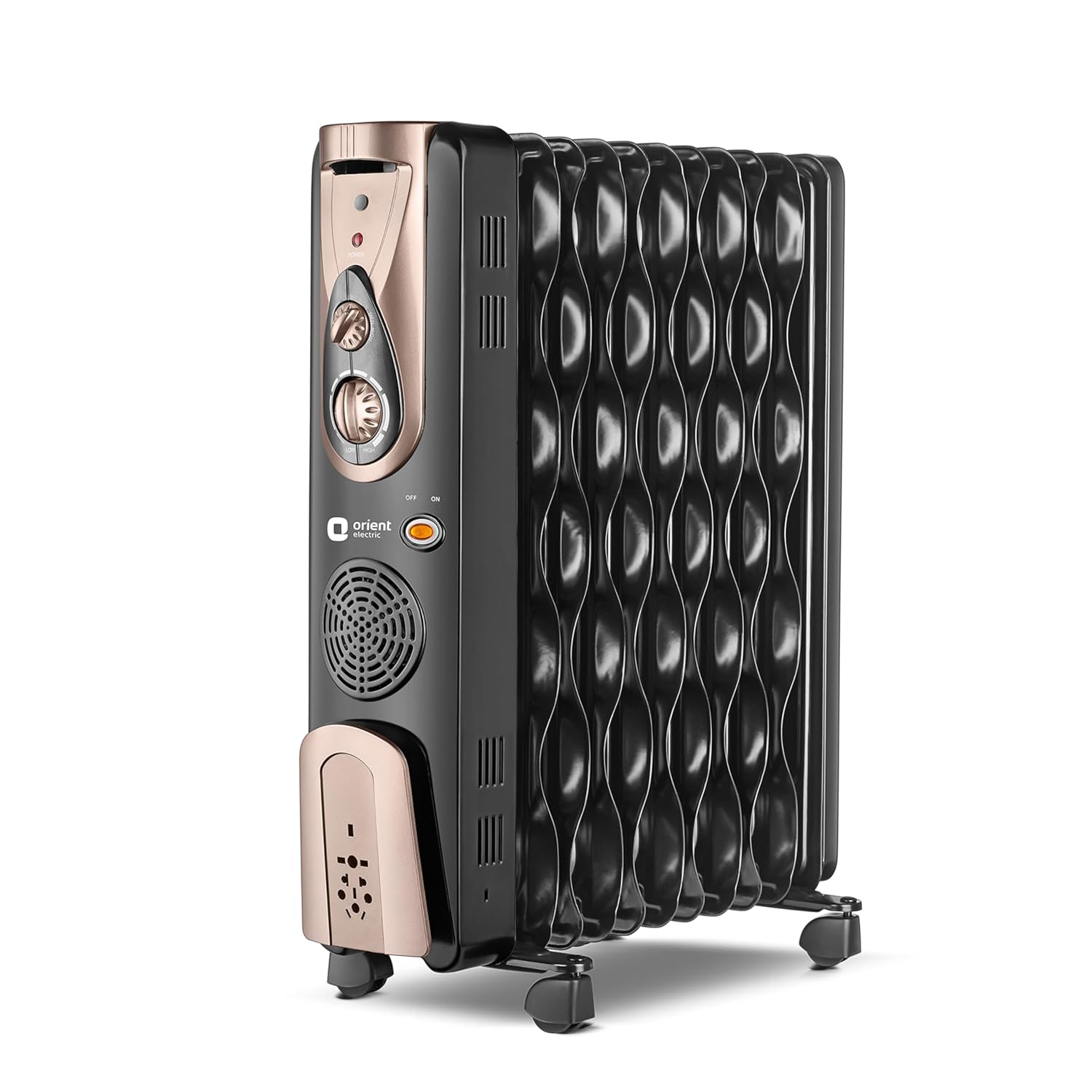 Orient Electric Comforter Collection 11 fin Oil Filled Radiator | Advanced S-Shaped Fins |2900W Power| with PTC Fan Heater| 3 Heat Settings | 2 Years Warranty, Black Orient Electric Comforter Collection 11 fin Oil Filled Radiator | Advanced S-Shaped Fins |2900W Power| with PTC Fan Heater| 3 Heat Settings | 2 Years Warranty, Black