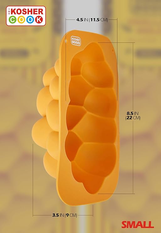 The Kosher Cook Silicone Braided Challah Mold - Small - Braided Oval Challah Pan - Challah Bread Baking Mold - No Shaping Required