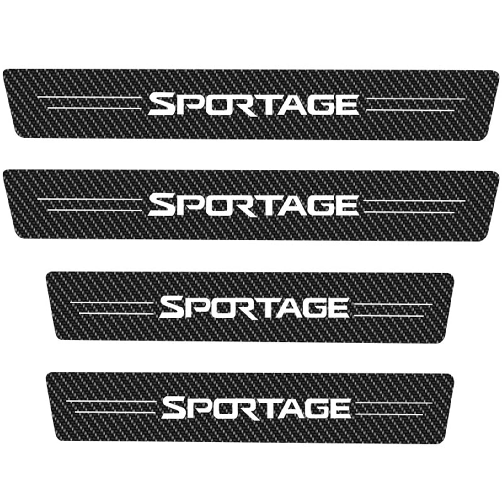 Symilov Sportage 4Pcs Car Door Sill Protector For Ki-A Rio X-Line Gt Picanto Car Threshold Scuff Plate Carbon Fiber Stickers Styling Accessories,