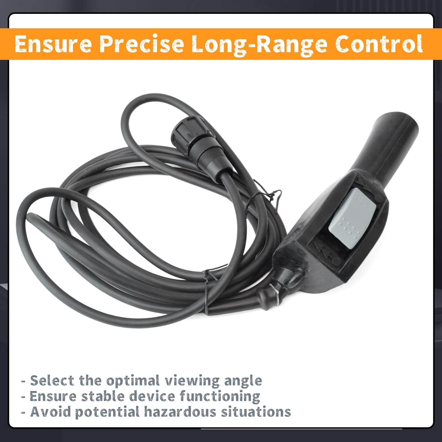 88528 Industrial Grade Winch Handheld Corded Controller Compatible with Warn DC Electric Industrial Winches with 12 Feet Connection Cable Wired Control Device Replacement Part