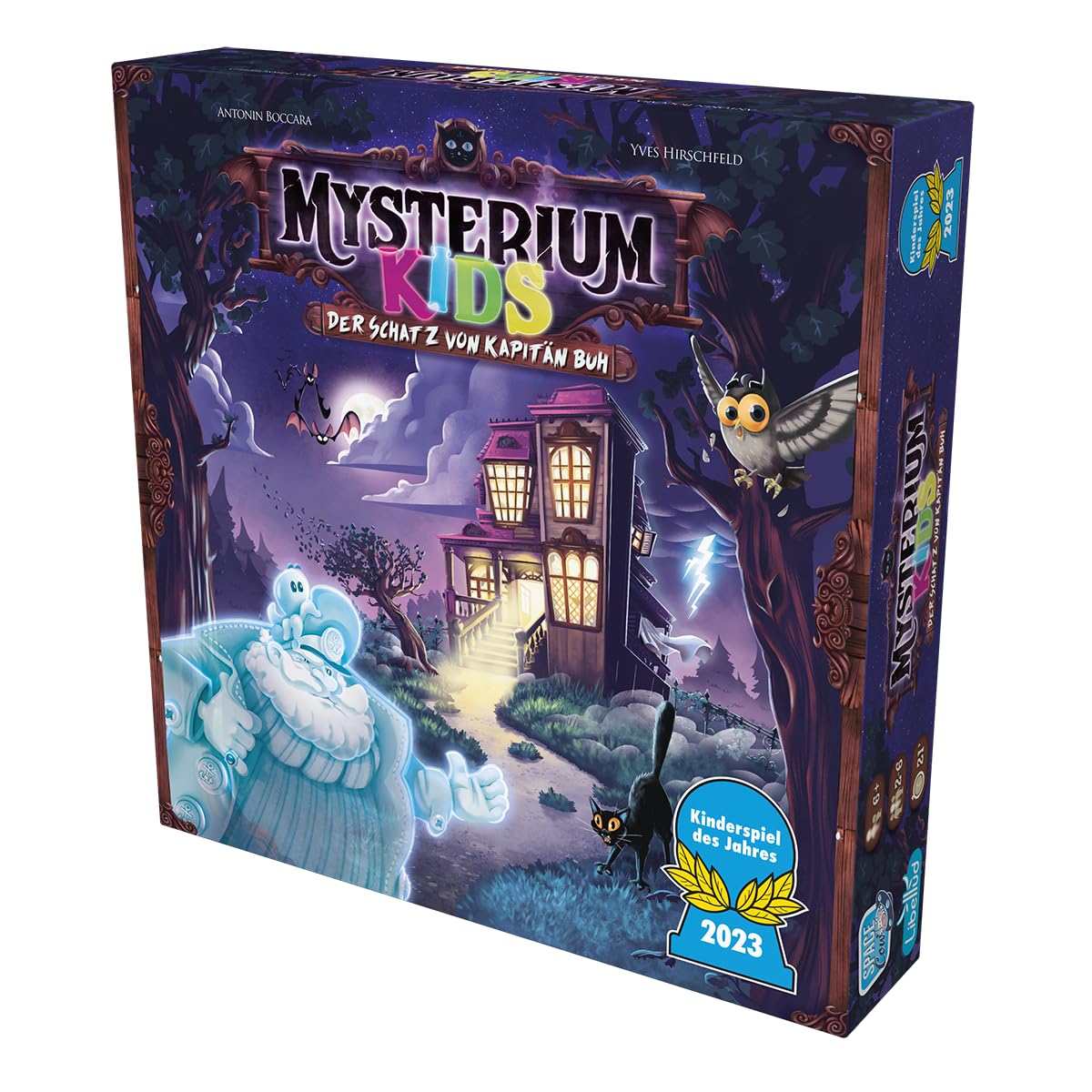 AsmodeeLibellud & Space Cow, Mysterium Kids: The Treasure of Captain Buh, Children's Game of The Year 2023, Guessing Game, 2-6 Players, from 6+ Years, 21 Minutes, German