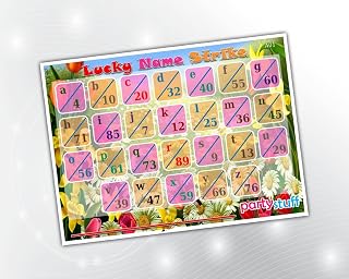 Party Stuff Tambola Housie Tickets - Lucky Name Strike
