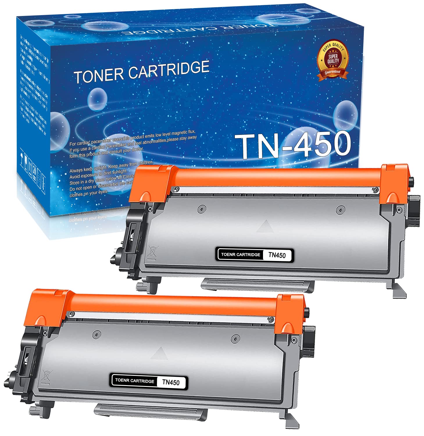 LedesTN 450 TN450 TN420 TN 420 Compatible for Brother MFC-7360N DCP-7065DN IntelliFax 2840 2940 MFC-7860DW MFC-7460DN HL-2270DW MFC724 Printer (2600 Pages, 2 Pack)