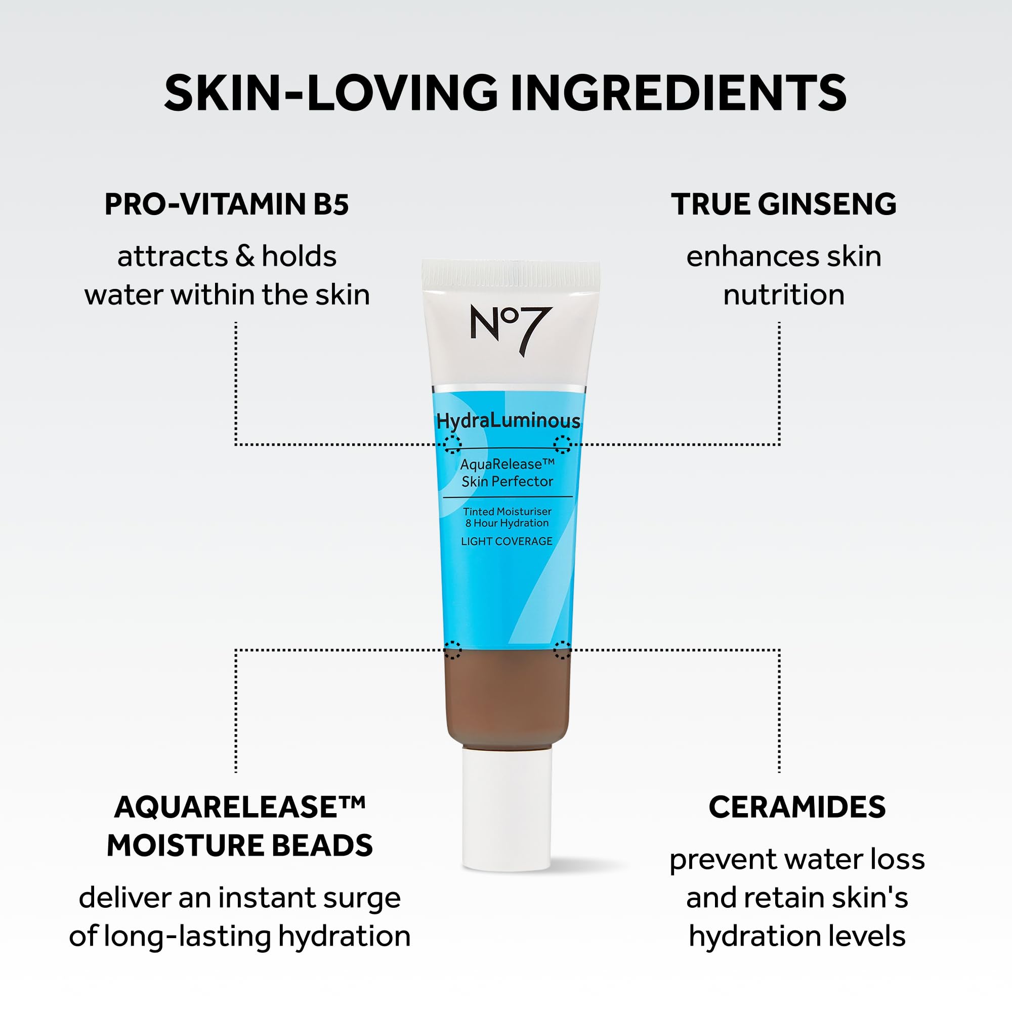 Amazon.com : No7 HydraLuminous Skin Tint Perfector - Aqua Release