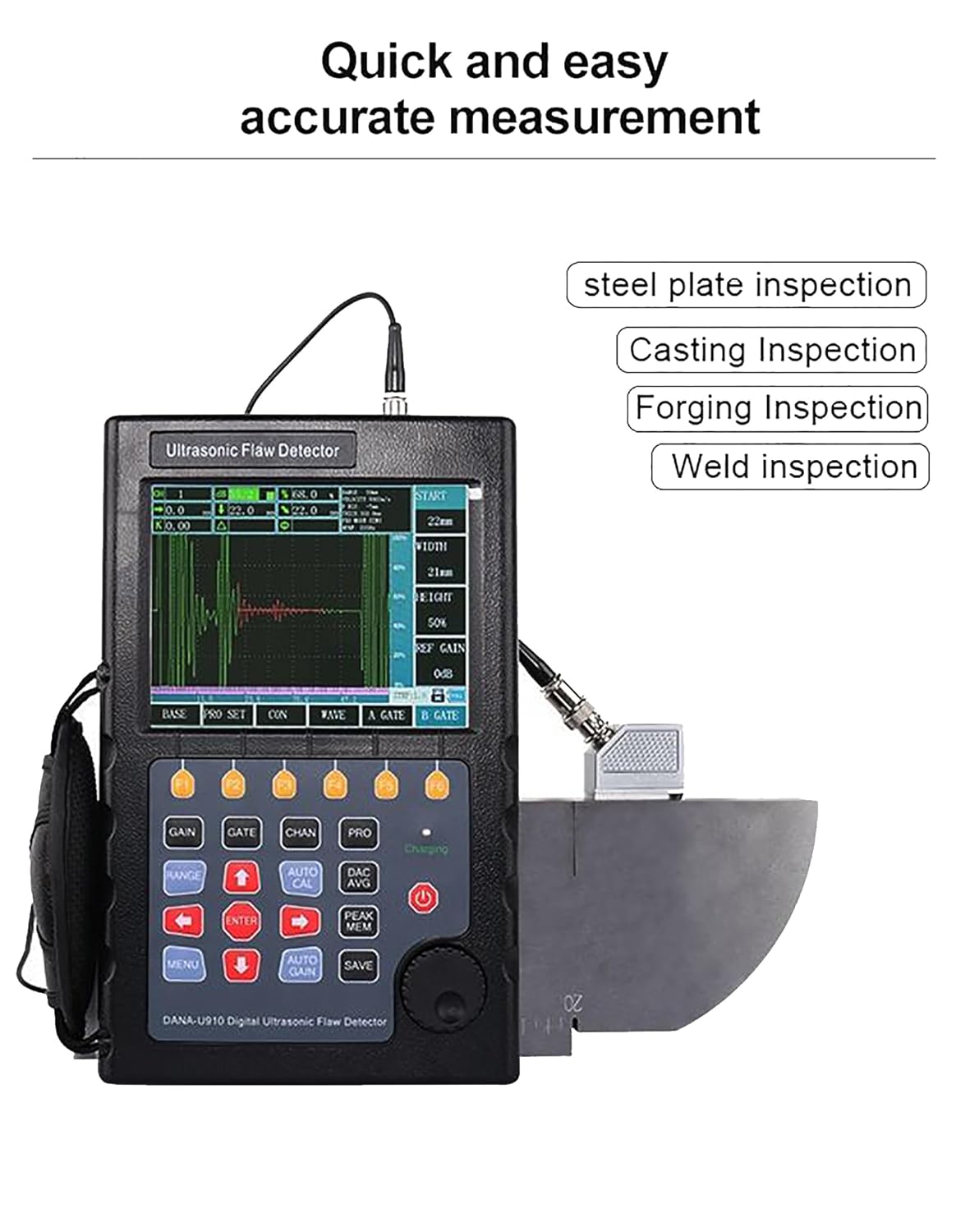 Digital Ultrasonic Flaw Detector Accurate Non-Destructive Defect Detection Tool Testing for Industry Professionals