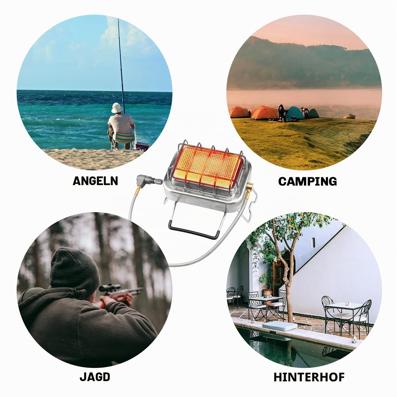 Fire-Maple Sunflower Tragbare Heizung Campingkocher, Outdoor Gasheizung Herd 2 in 1 Funktionalität, Ideal zum Wandern, Angeln, Jagen und Wildtierbeobachtung, Geeignet für 1-2 Personen