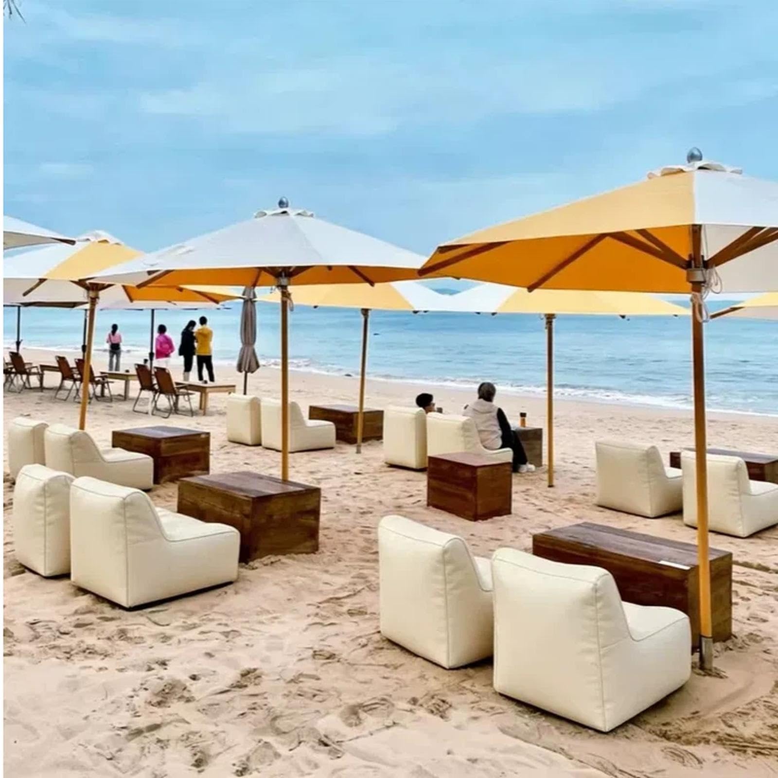 Strona główna Leniwa sofa Pojedyncza Krzesło z workiem fasoli wypoczynkowe na świeżym powietrzu przy basenie plaży Worek fasoli