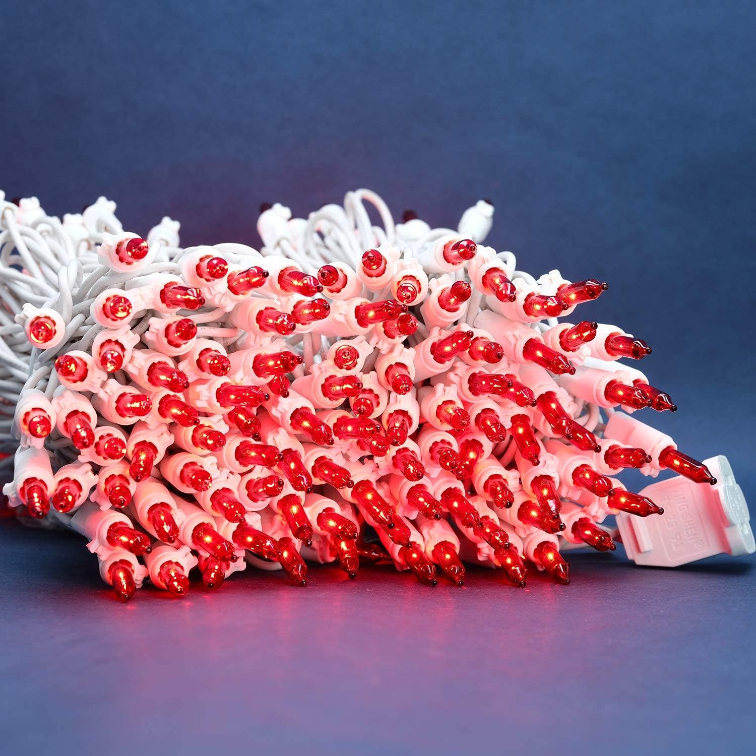 200 Count Red Christmas Lights, Pack of 2 Strands 100 Count 33 ft White Wire UL Listed Holiday String Light (Red) - Image 6