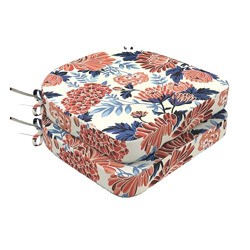 Outdoor Chair Cushions Set of 2, 19"x19"x2.5" Water Repellent &