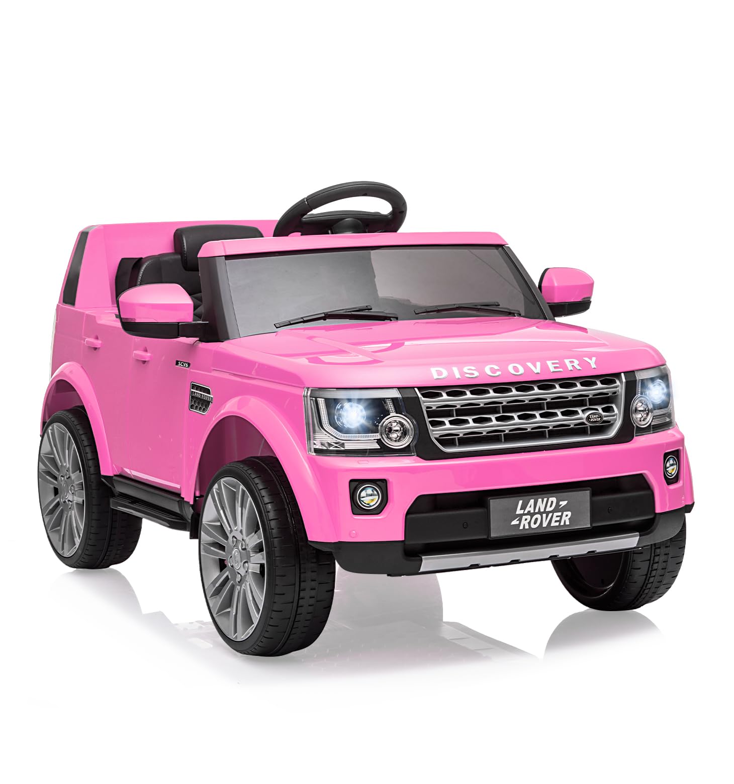 GAOMON Licensed Land Rover Ride on Car, 12V 4.5 MPH Ride on Toys for Toddlers 3-8, Kids Electric Car with Parent Remote Control, Music Player, MP3, LED Lights, Pink