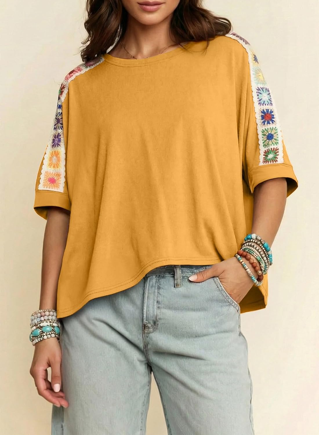 Dokotoo Women's Shirts Casual 2026 Beach Trendy Casual Summer Oversize Tops Vacation Embroidered Blouses - Image 2