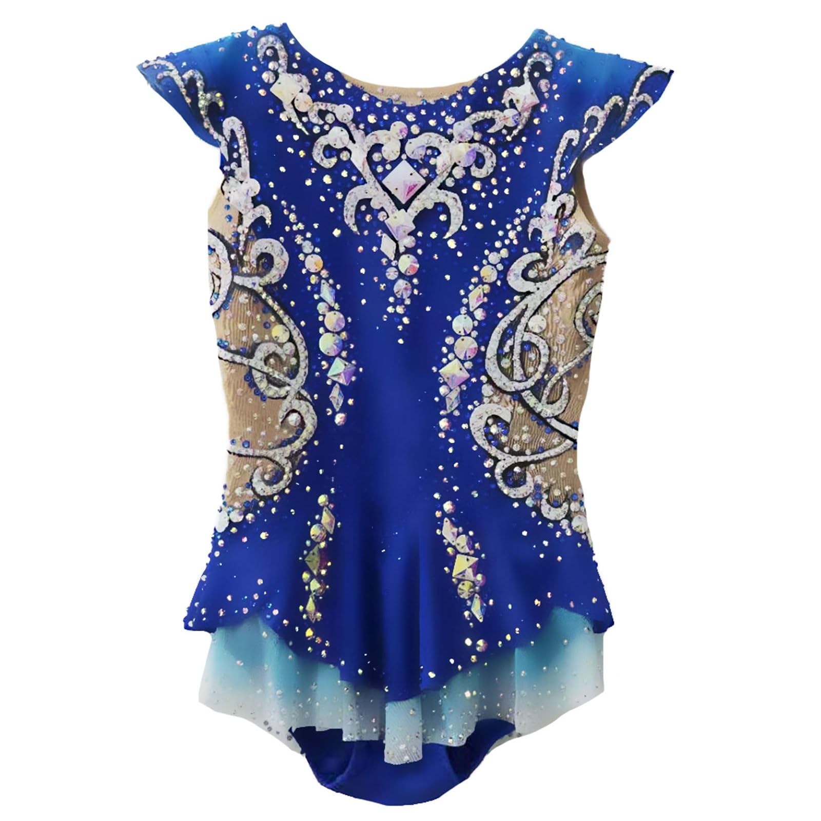 Maillot De Gimnasia Rítmica Con Diamantes De Imitación, Monos De Baile Y Patinaje, Ropa Deportiva For Competición De Gimnasia For Niñas
