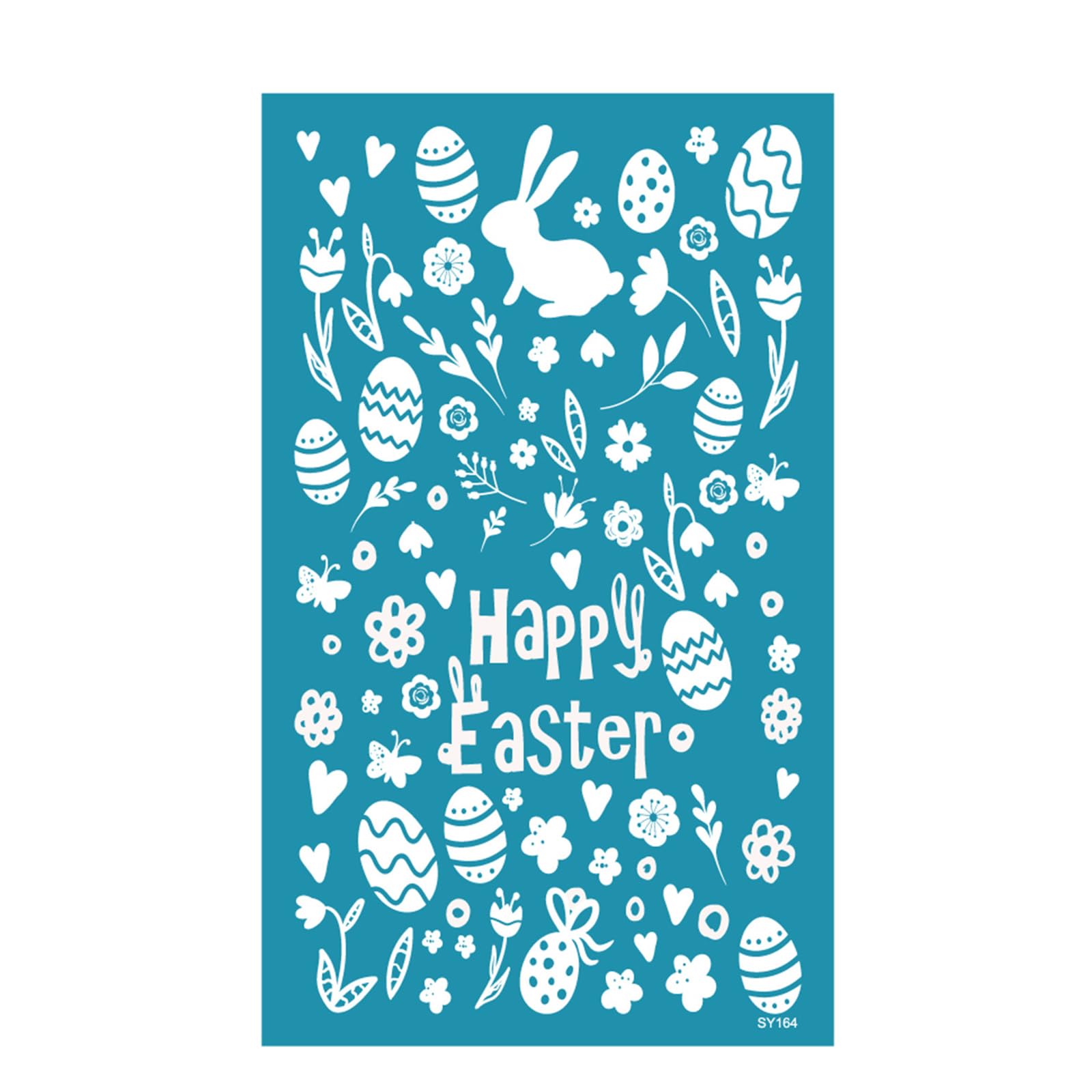 OSNIYAW Silkscreen Printing Stencils for Clay, Easter Bunny, Screen Printing on Clay and Earrings, Jewellery, Screen Printing Stencils, Reusable