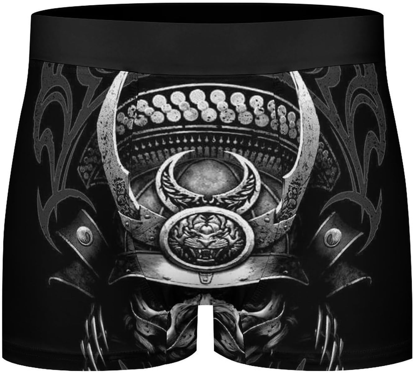 Samurai Skull Men's Underwear Boxer Briefs Breathable Shorts Elastic Waistband