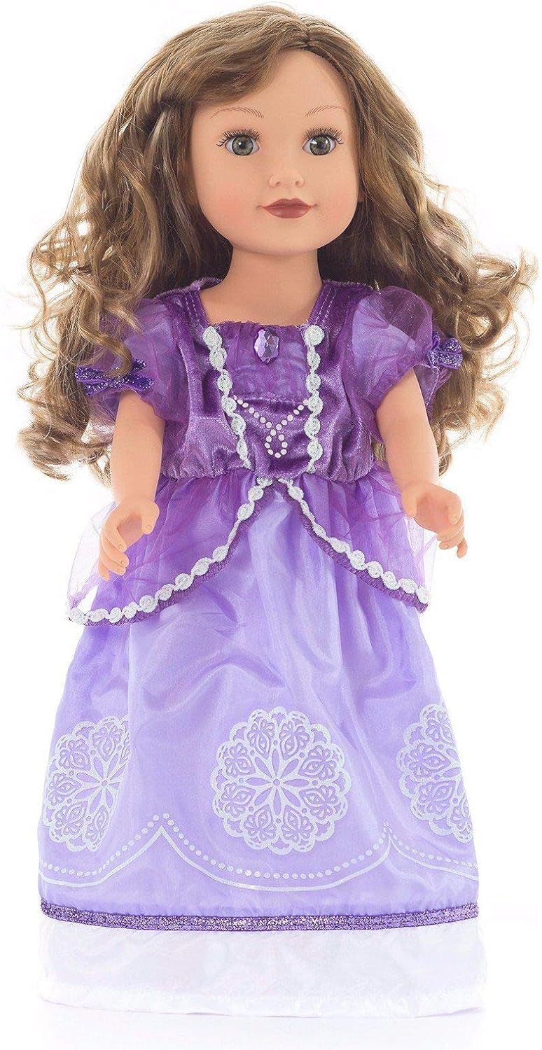 Little Adventures Amulet Princess Doll Dress - Doll Not Included - Machine Washable Child Pretend Play and Party Doll Clothes with No Glitter