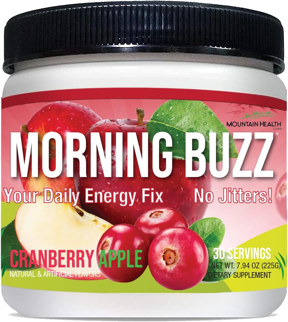 Morning Buzz Energy Drink Powder, Sports Nutrition Endurance and Energy Product, 30 Servings Fruit Punch, 8 Ounces : Health & Household