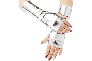 Metallic Short Women's Fingerless Gloves