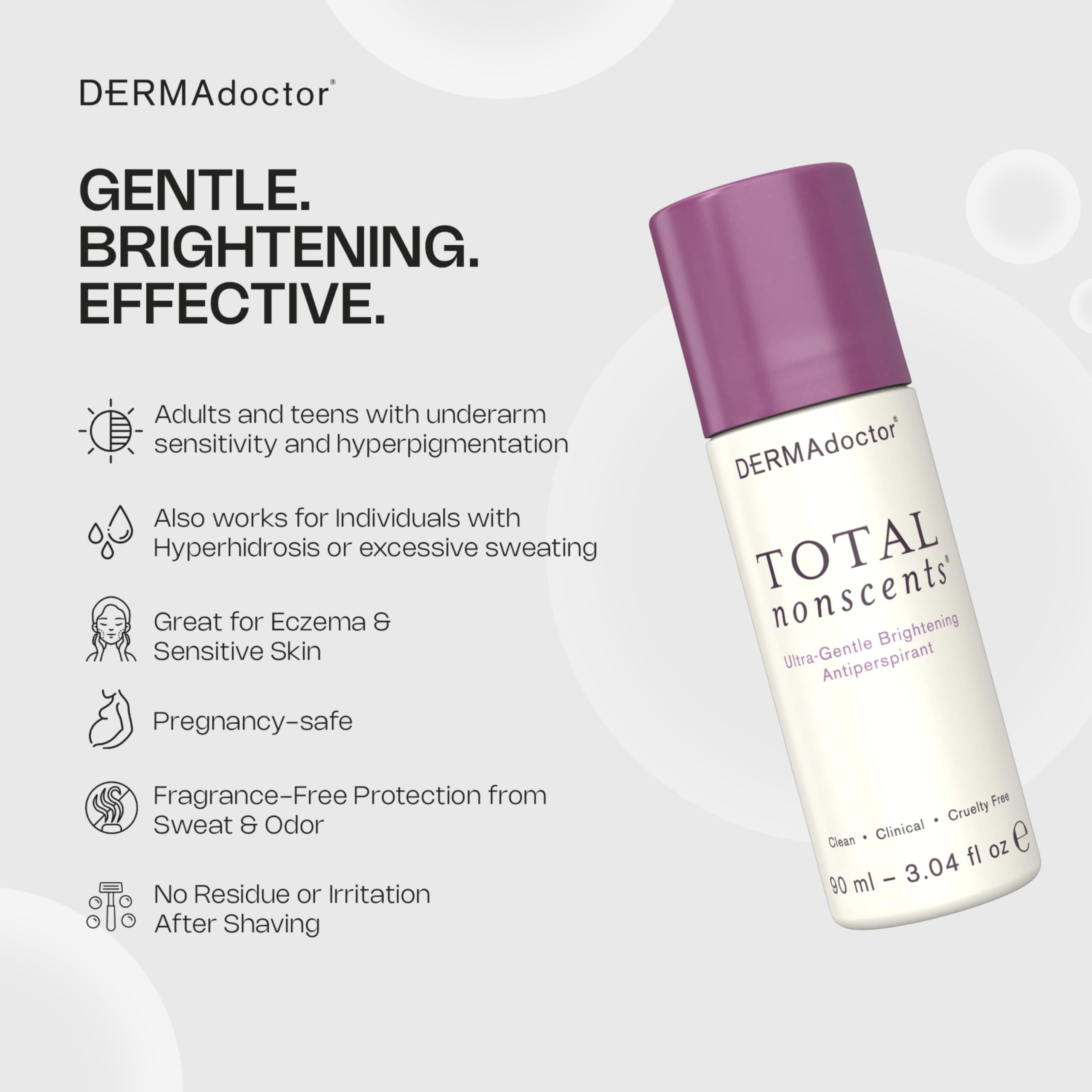DERMAdoctor Total NonScents ultra-delikatny antiperspirant by DERMAdoctor