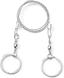 Serra de Fio de Aço Para Corte Manual Portátil de Camping, Praia, Pesca e Acampamento, Equipamento de Mão Cortador de Sobrevivência e Caça, Ferramenta Para Cortar Madeira, Plástico, Borracha e Metal