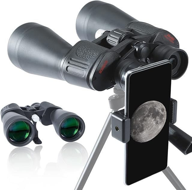 20x60 High Power Binoculars for Adults with Tripod Adapter, BAK4 Prism FMC Lens Waterproof Binoculars Telescope for Bird Watching Hunting Travel Astronomy Stargazing Theatre with Carrying Case/Strap
