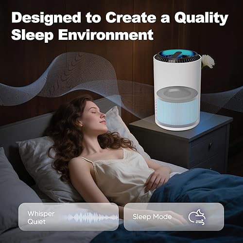 Miniatura 10 de MK01 y MK06 - Filtro de repuesto True HEPA compatible con purificador de aire Aroeve MK01, MK06, ToLife TZ-K1 y Kloudi DH-JH01, versión estándar,