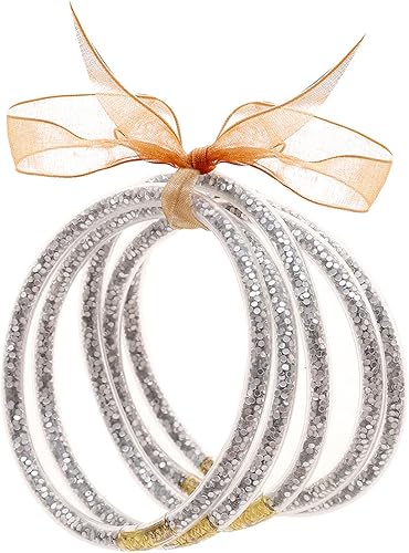 Juego de 9 pulseras de gelatina para mujer, pulseras de Budha Girl, pulsera abierta con purpurina suave, pulseras doradas, regalo de joyería para