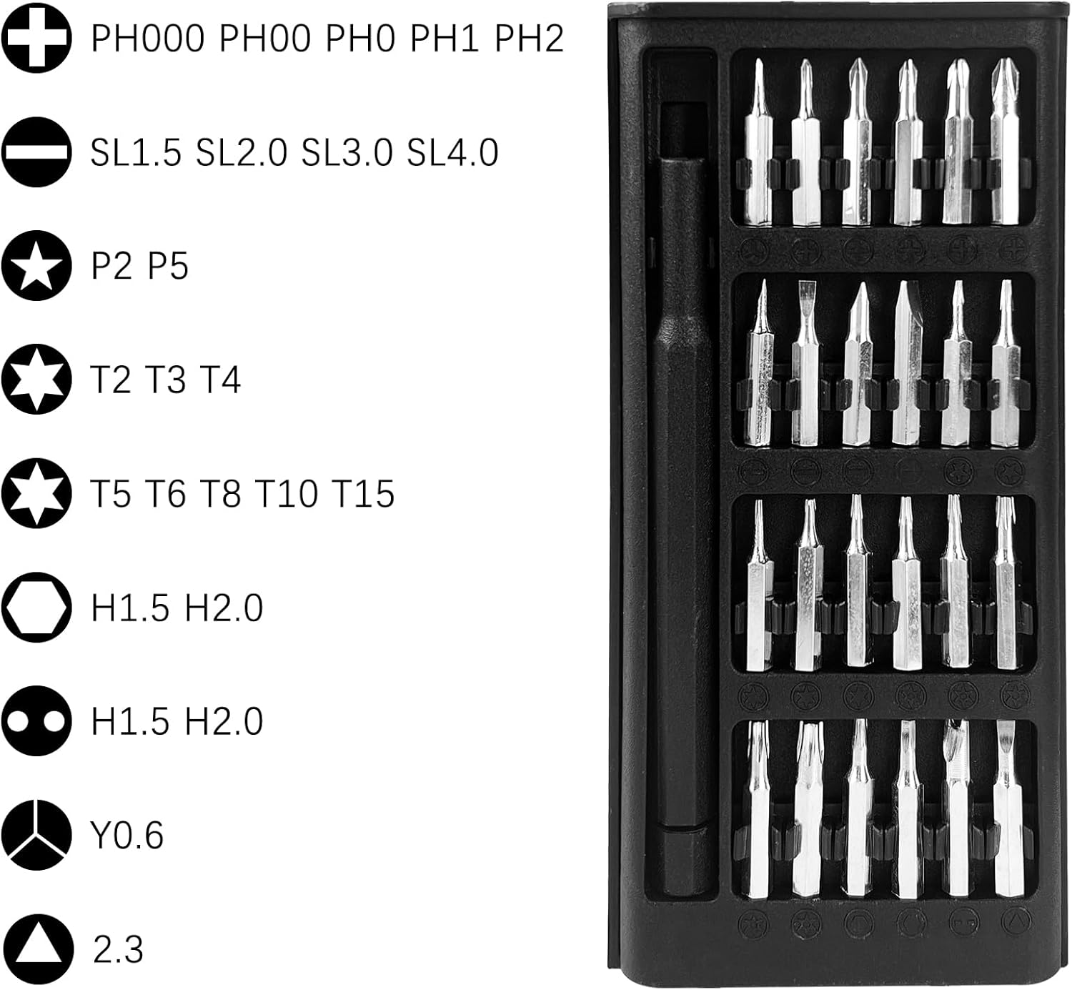 24-in-1 Precision Screwdriver Set – Small Magnetic Repair Tool Kit for Watches, Electronics, Phones, Game Consoles & Tablets