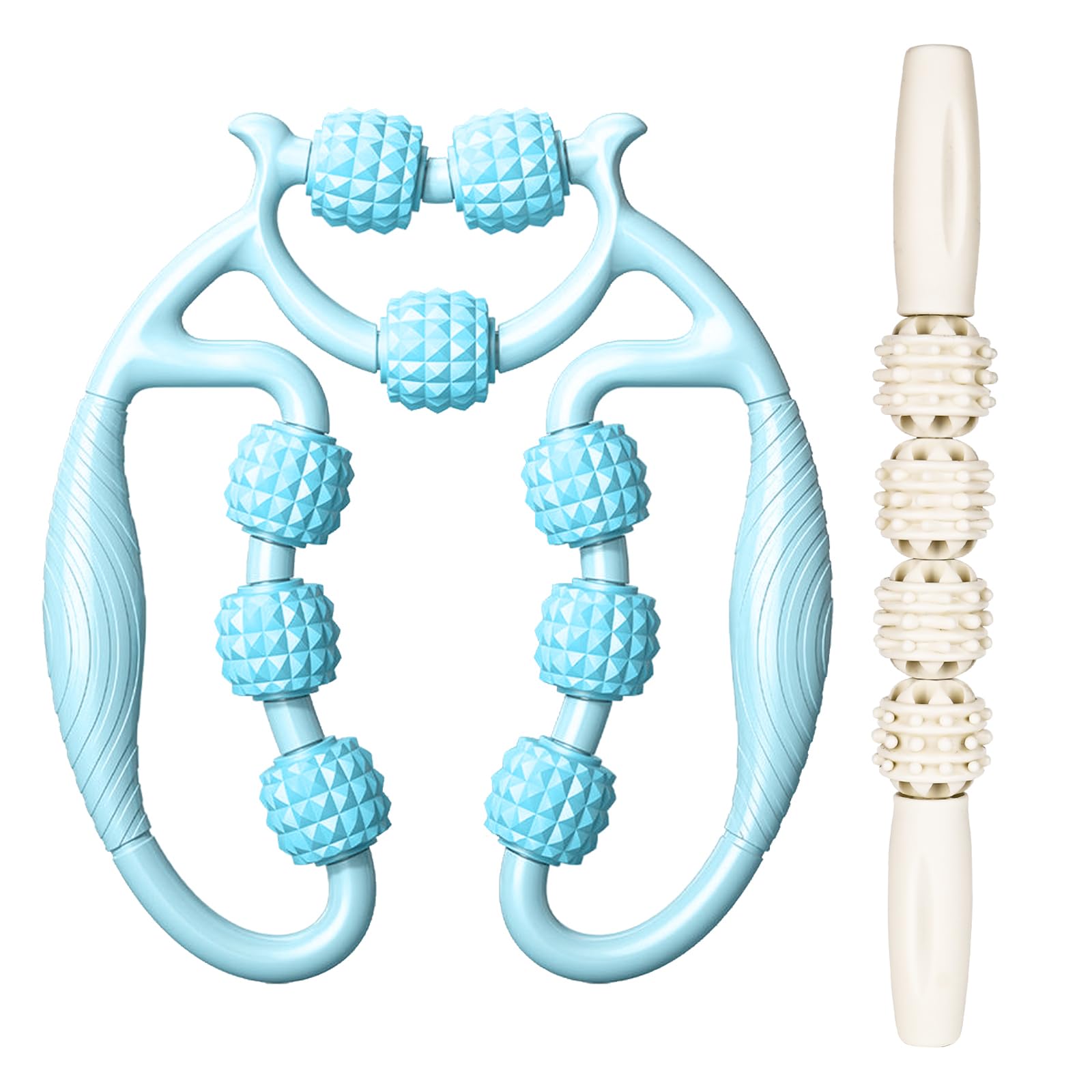 bssmmai Leg Massager, New Massage Roller, Fine Leg Grease, Promotes Blood Circulation, Massage Roller, Suitable for Legs, Feet, Arm Massage