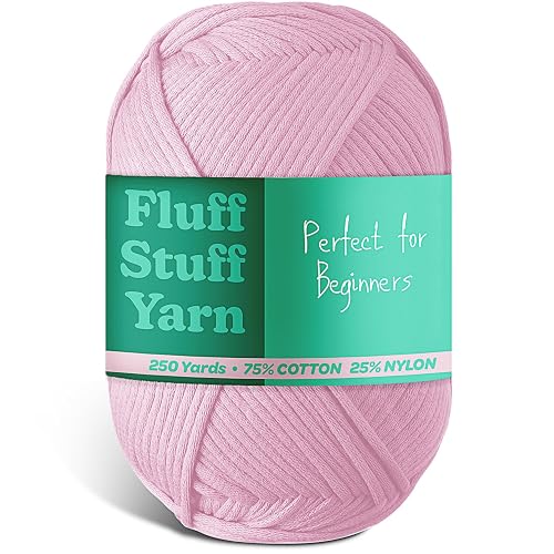 pink fluff stuff yarn