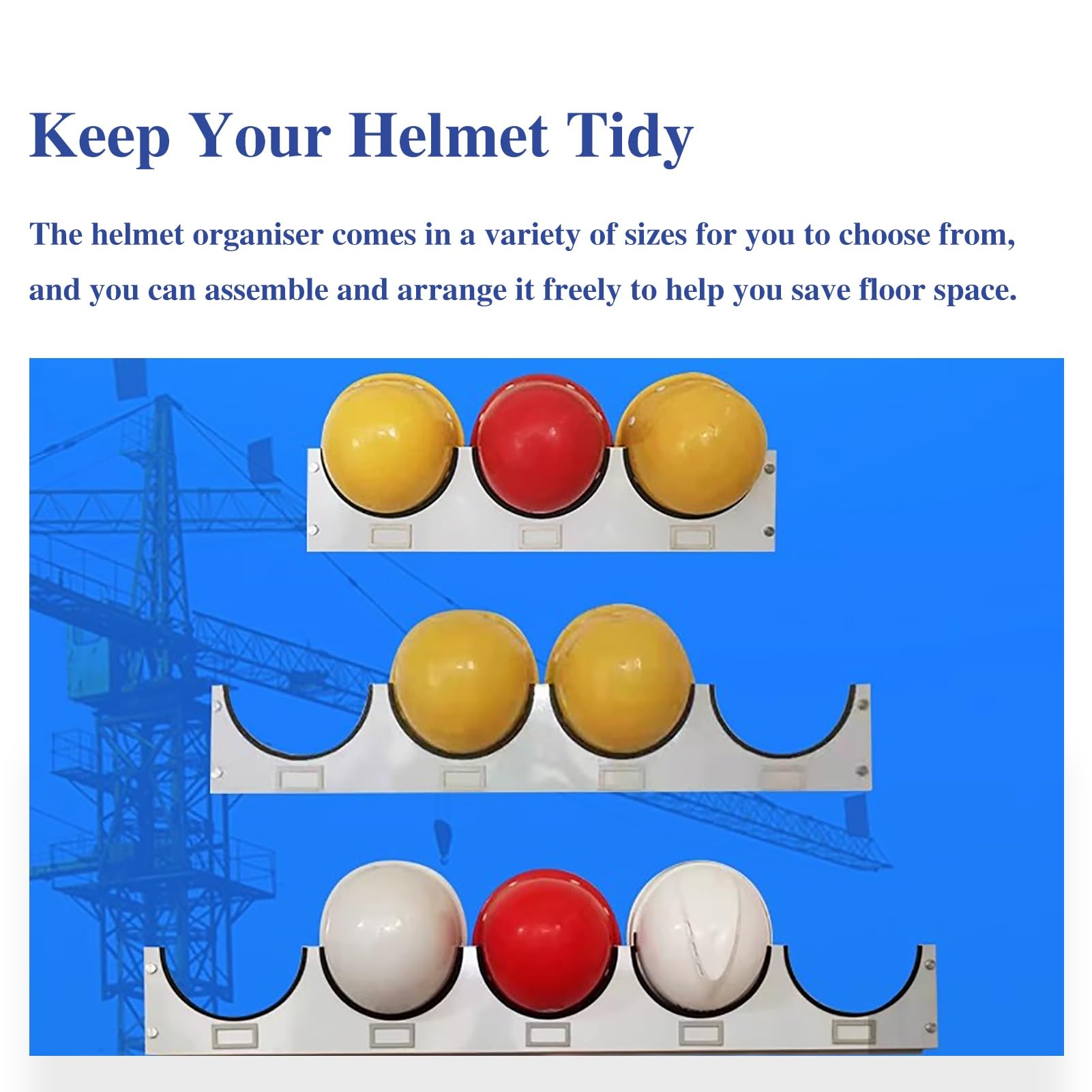 Casco Obra Colgador de Cascos de Construcción para Pared, Organizador de Cascos de Seguridad 1, 2, 3, 4 Y 5, Soporte para Casco de Bombero de Taller, Perchero para Cascos de Seguridad(Hold 6 hats)