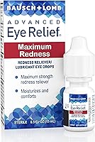 Bausch + Lomb Advanced Eye Relief Maximum Redness Reliever Eye Drops - Soothe Burning, Irritated Dry Eyes, Lubricant, 0.5 Fl Oz 6-Pack