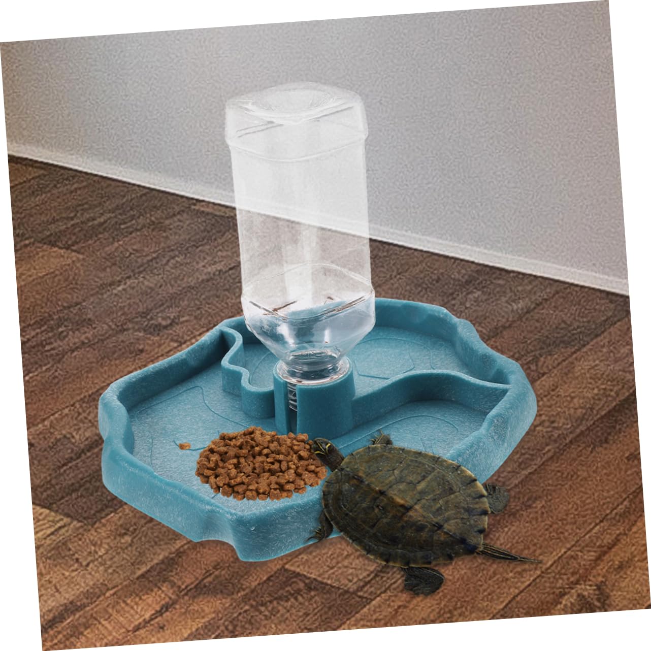INOOMP Ciotola per Rettili Acqua Automatica in ABS, 2 Pezzi, per Uccelli e Tartarughe, Facile da Pulire, per Cibo e Acqua