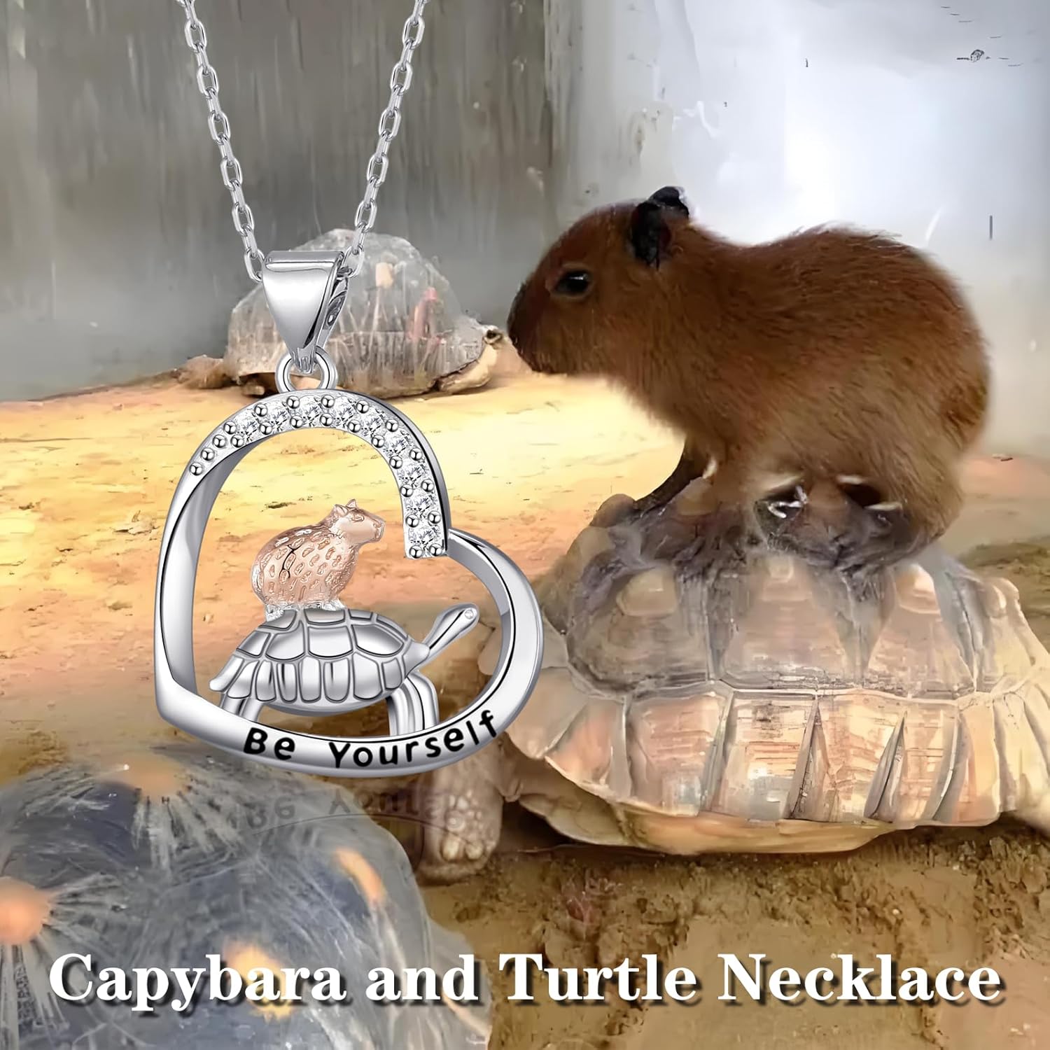 Animal Necklace Cat/Fox/Otter/Sloth/Cow/Highland Cow/Koala Necklace Cute Animal Jewelry Gifts for Women