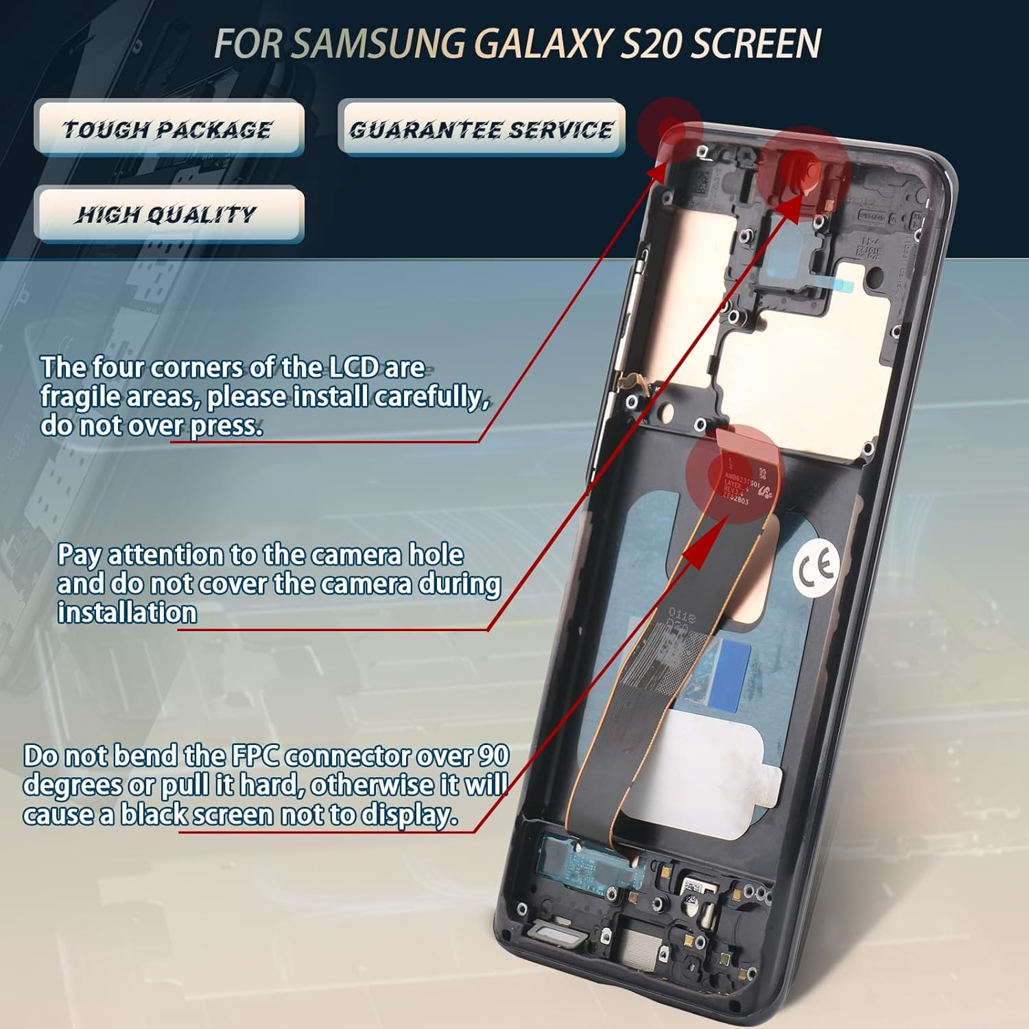 OLED Screen for Samsung Galaxy S20 4G Screen Replacement for Samsung Galaxy S20 4G SM-G980 SM-G980F LCD Display Touch Screen Digitizer Assembly Replacement with Tools(Support Fingerprint,Black Frame