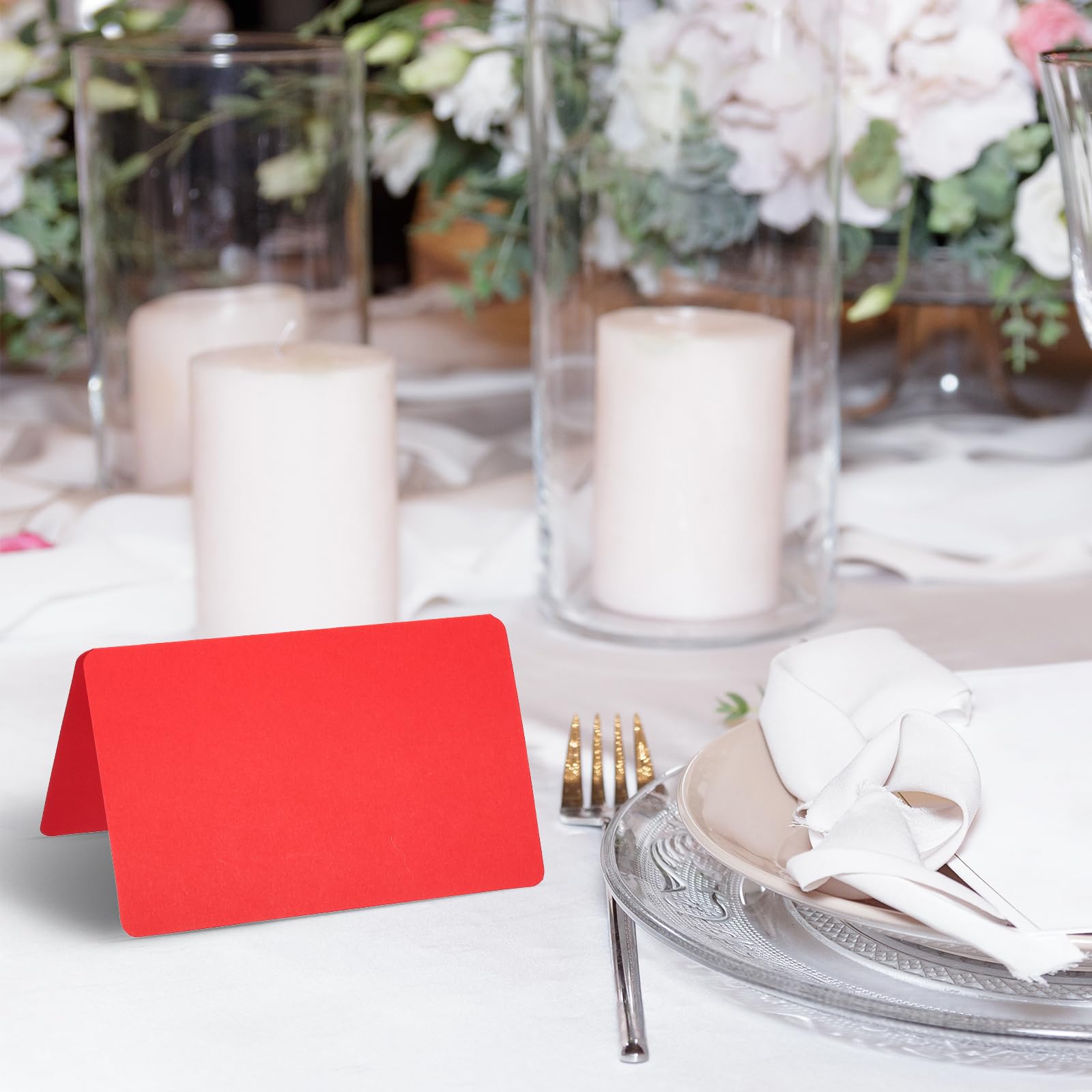 PATIKIL 100pz Auguri Biglietti Bianco per Matrimonio Festa Arancione Carta