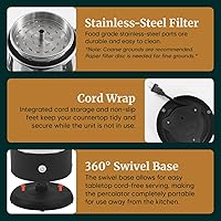 Vista 7 de Elite Gourmet EC812 Cafetera eléctrica de 12 tazas con función de mantener caliente, perilla de progreso de preparación transparente, mango de tacto