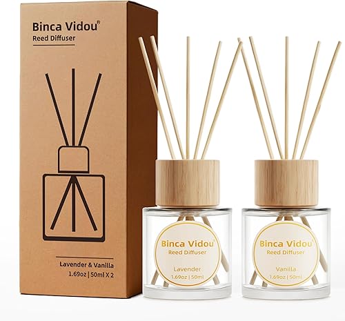 Miniatura 14 de binca vidou - Juego de difusor de varillas de aroma natural de naranja lavanda y limón, con varillas para decoración de aromaterapia en casa,