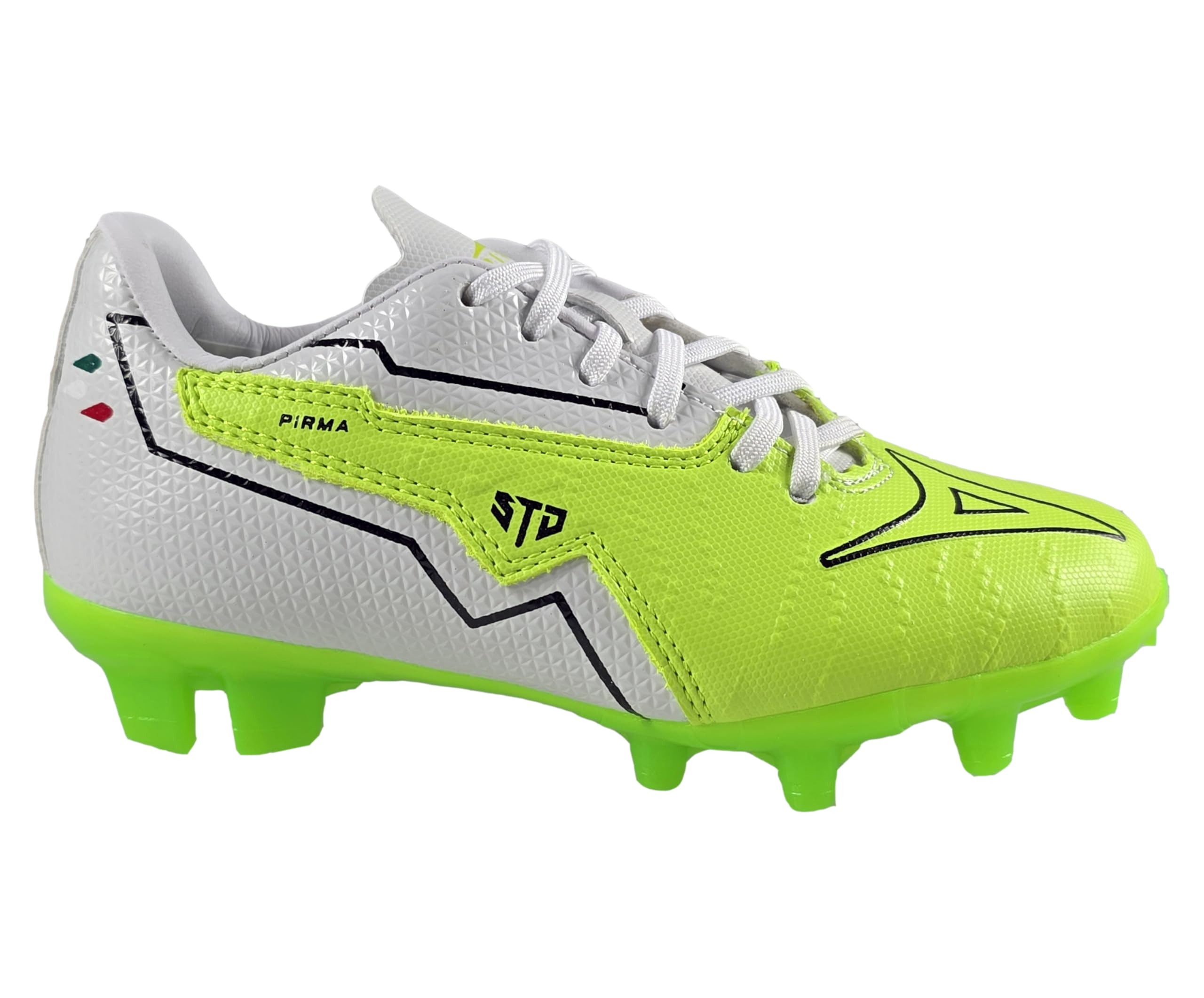 Pirma Kids Soccer Cleats, Legacy Skin Gamer, Synthetic, Multiple Colors (White/Green, US Footwear Size System, Big Kid, Numeric, Medium, 2.5)