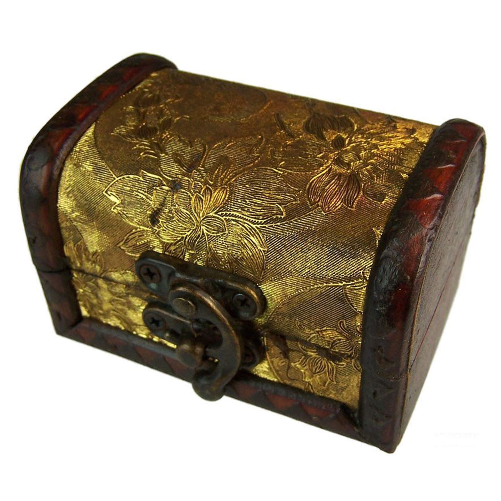 HoitoDeals 1Pcs Gold Panel Colonial Boxes Trinket Box For Jewellery Storage Item