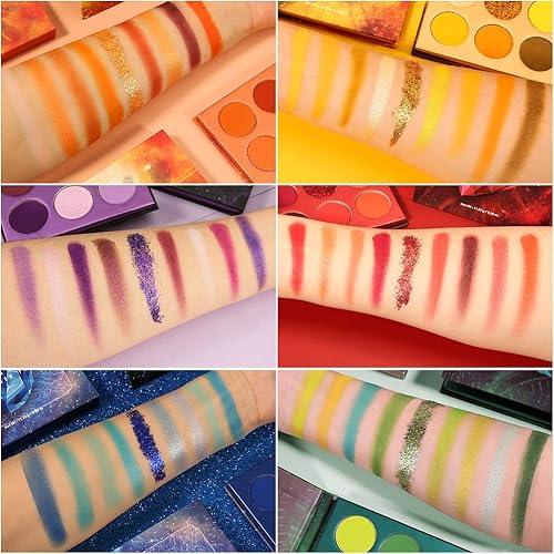 Miniatura 4 de docolor Juego de 19 brochas de maquillaje Bastet Cat + paleta de sombra de ojos de piedras preciosas de 54 colores, base Kabuki sintética de primera