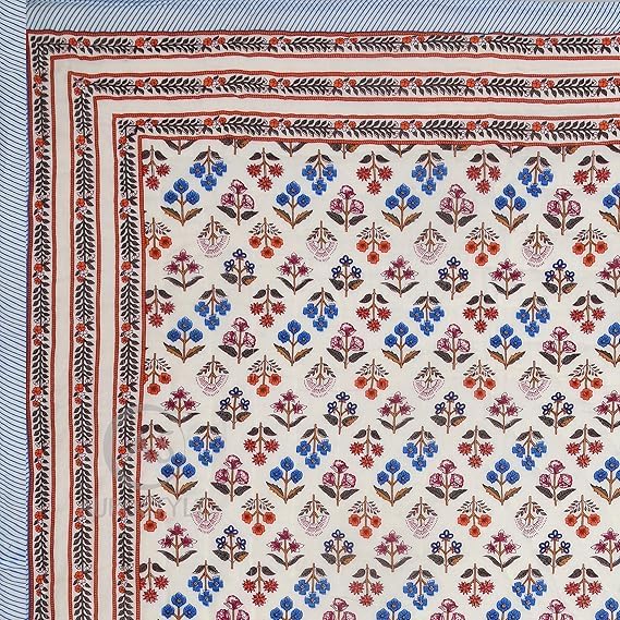 Image of EMIOUR 400 TC Pure Cotton Soft Jaipuri AC Quilt /Razai /Rajai Floral Print,Jaipuri razai Double Bed for Winter Printed (Multicolor, Double Bed, 90 x 105 inch) (Design 2, Single Bed)