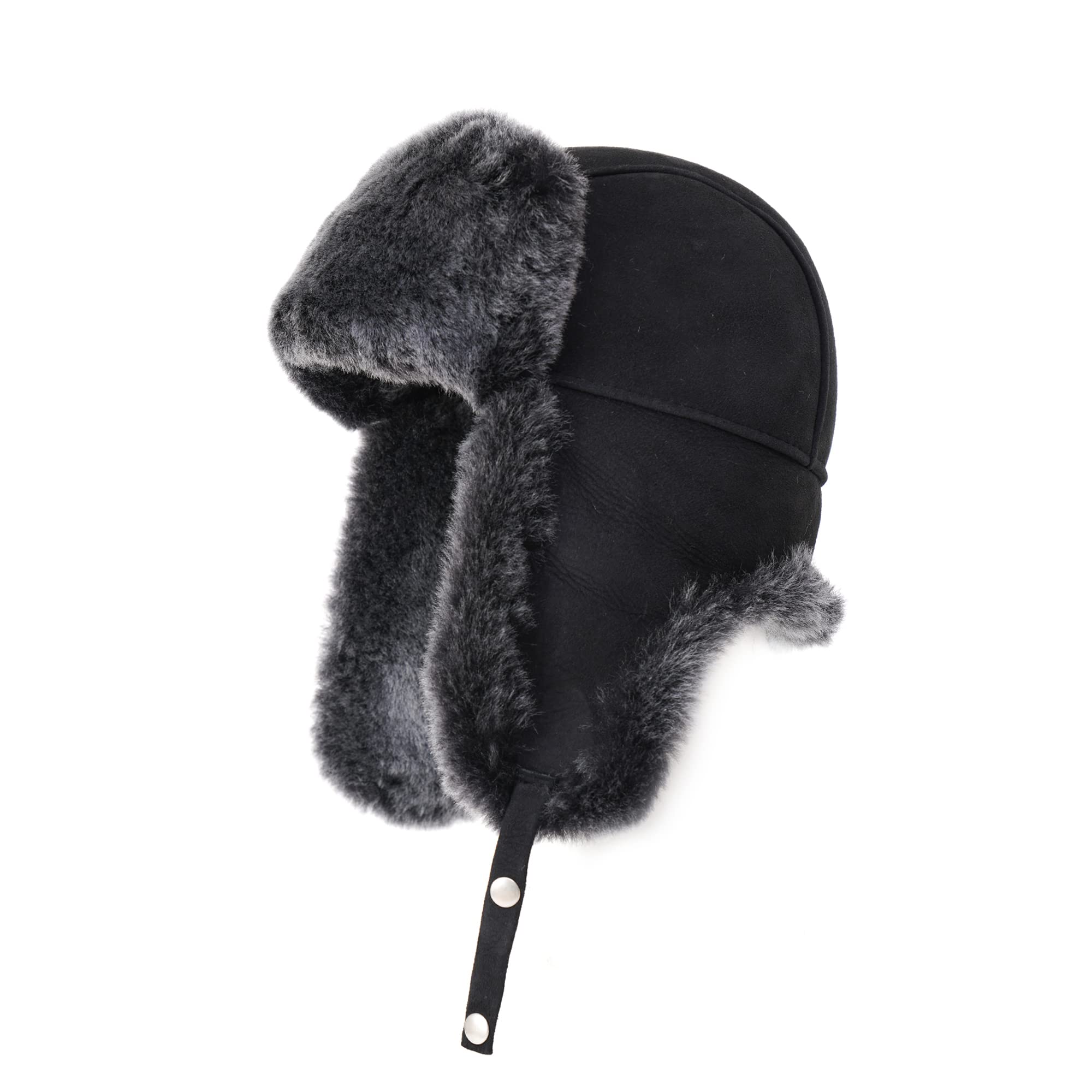 Mumcu's Leather Trapper Fur Aviator Winter Sheepskin Russian